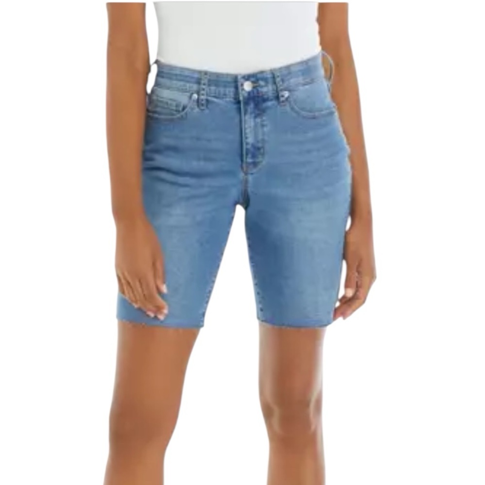 Wonderly Women's Mid Rise Denim Bermuda Shorts Size 14R